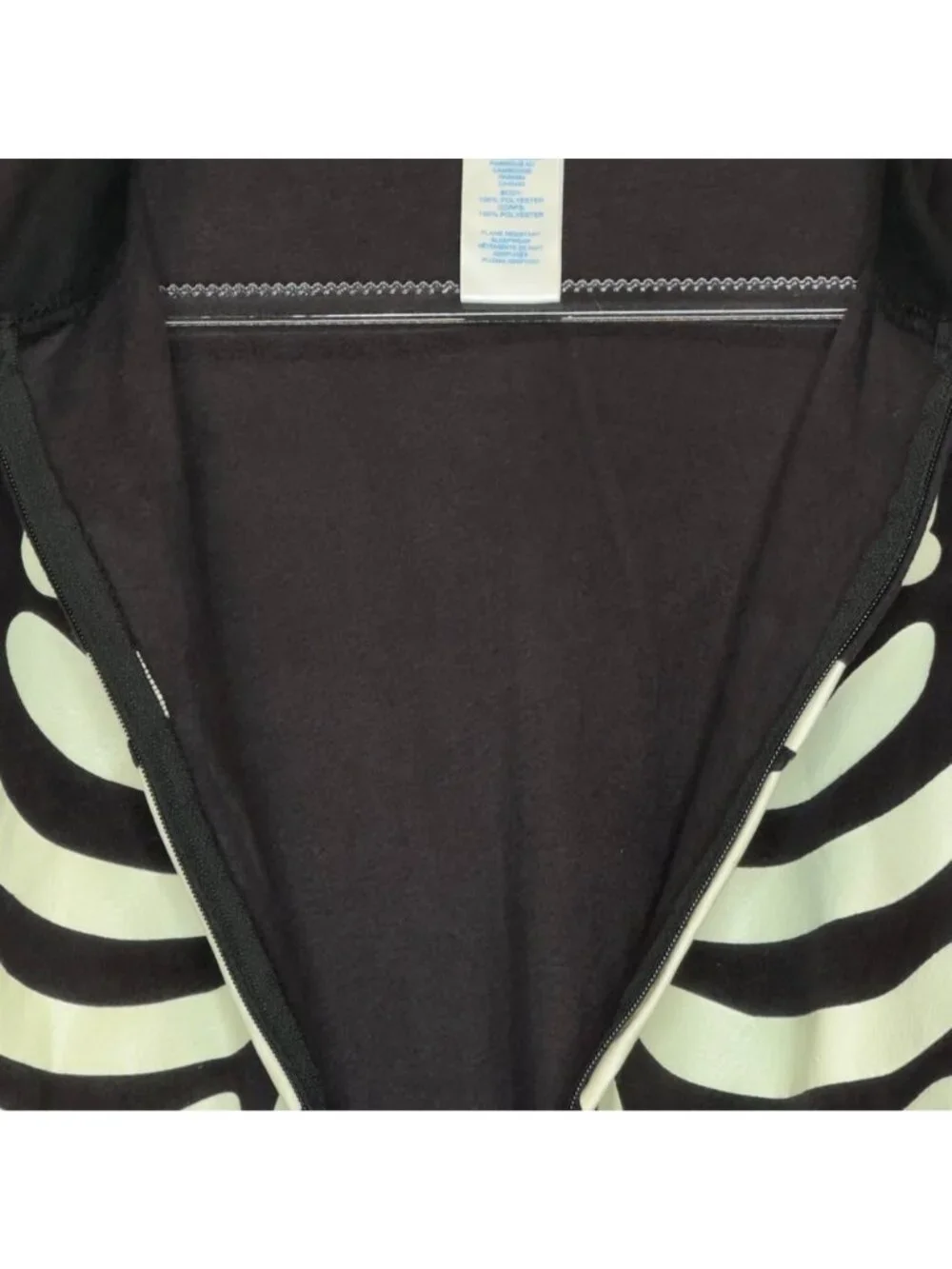 The Children's Place Skeleton One Piece Pajamas Black Halloween Size 14 XL